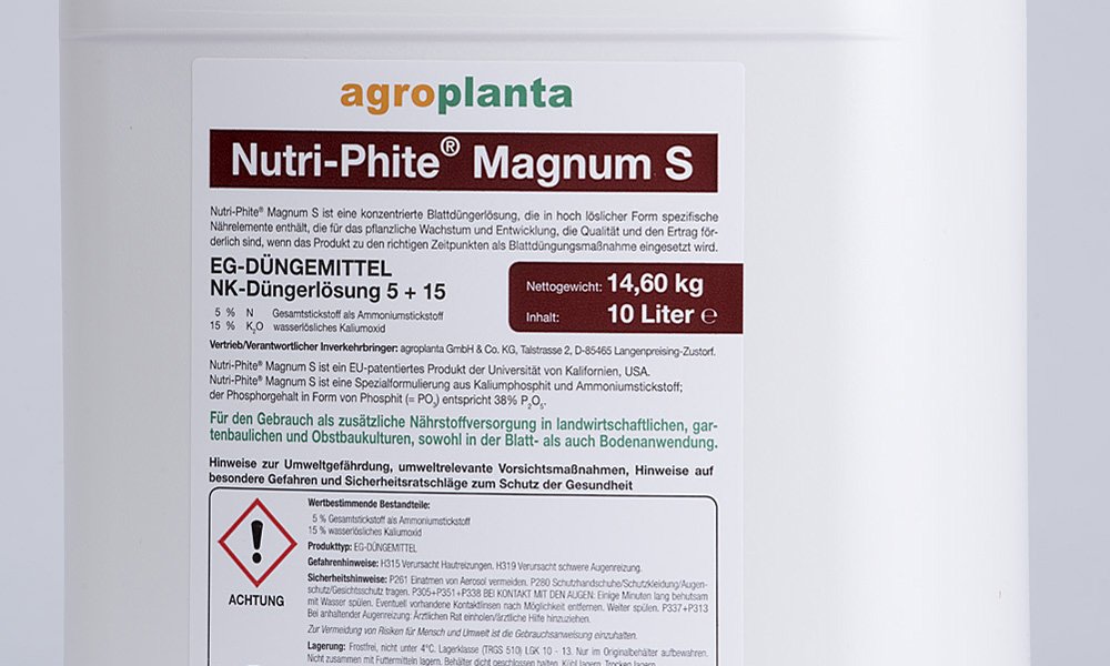 Nutri-Phite Magnum S is een geconcentreerde meststof met specifieke voedingsstoffen in sterk oplosbare vorm.