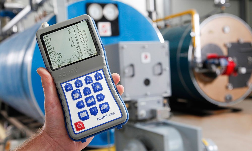 NOx-meting bij gasbranderinstallatie op tuinbouwbedrijf
