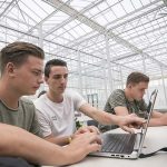 Studenten tijdens een hackathon